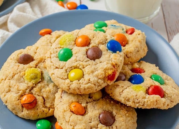 Peanut Butter Oatmeal M&M Cookies