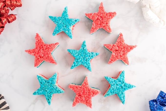 4th of July Krispie Treat Stars