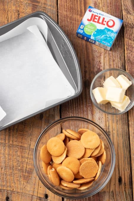 Ingredients to make a cookie crust.