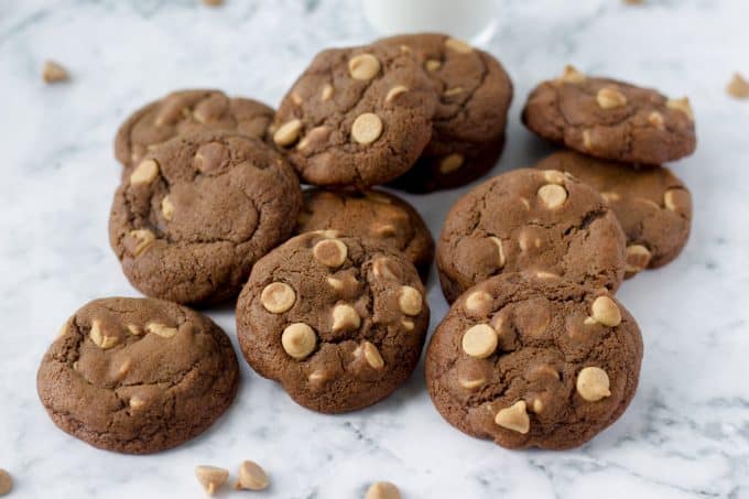 Chocolate Peanut Butter Chip Cookies.