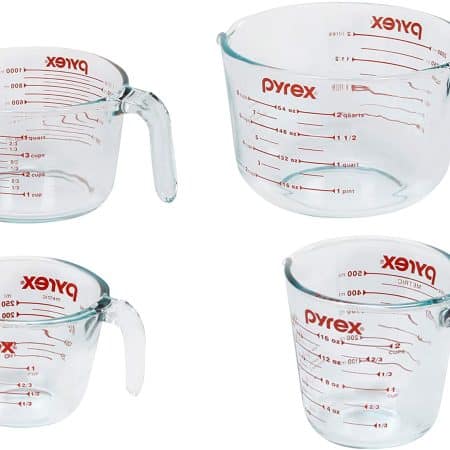 Pyrex 4 Piece Glass Measuring Cup Set