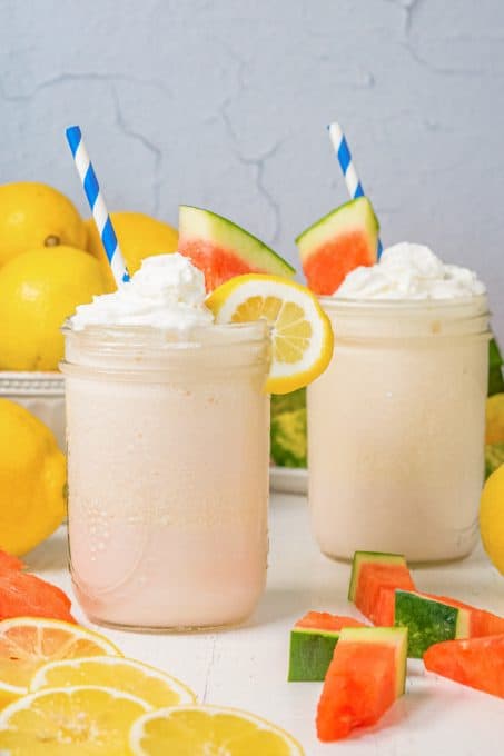 Watermelon Lemonade in glasses.