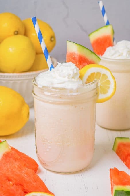 Frozen Lemonade with watermelon.