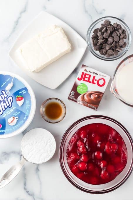 Ingredients for Black Forest Dream Bars.