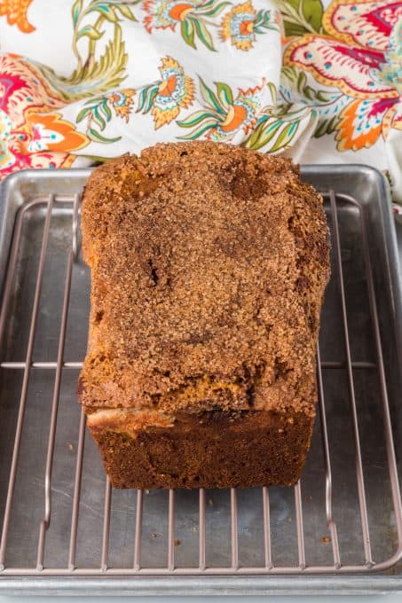 Baked Pumpkin Bread with a surprise inside!