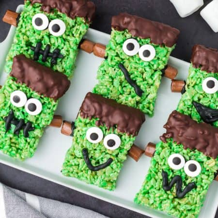 Frankenstein Rice Krispie Treats