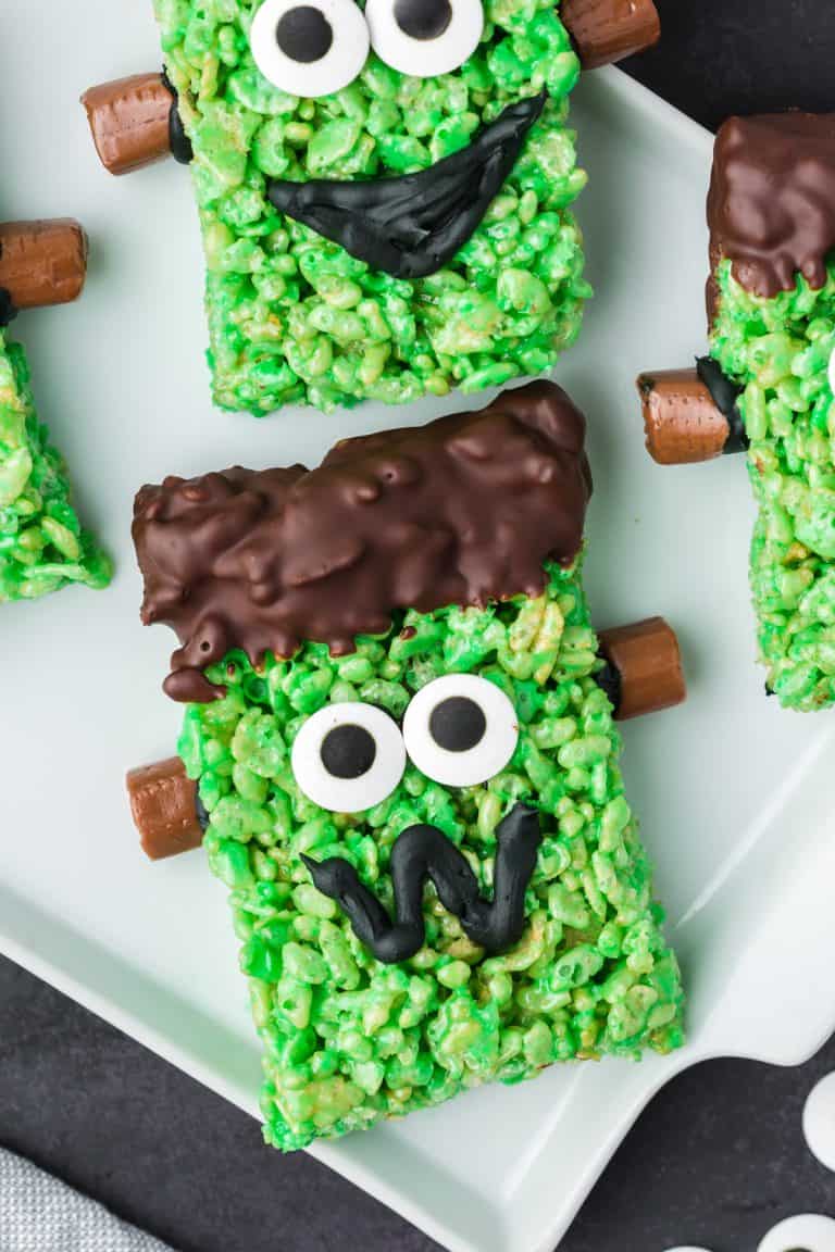 Frankenstein Rice Krispie Treats | 365 Days of Baking and More