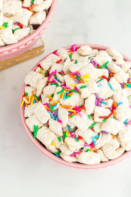 Sprinkles and cake mix make this easy Funfetti snack.