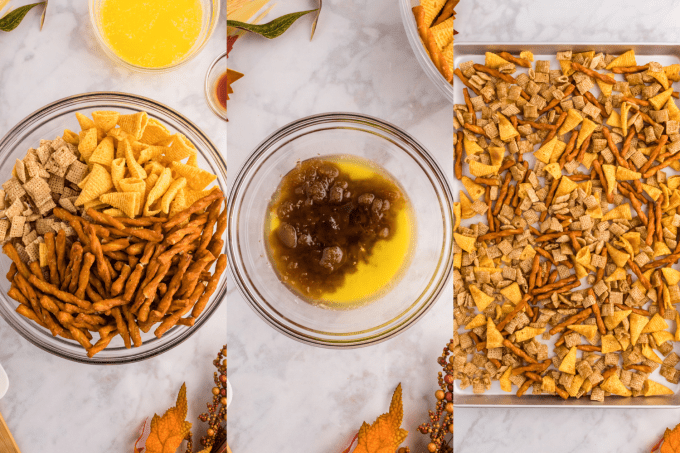 Halloween Snack Mix Process Photos