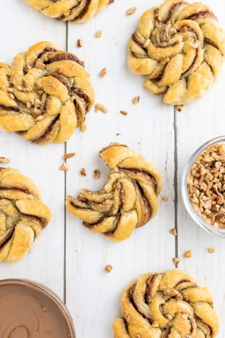 Nutella Puff Pastry Knots