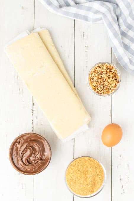 Ingredients for Nutella Babka Buns