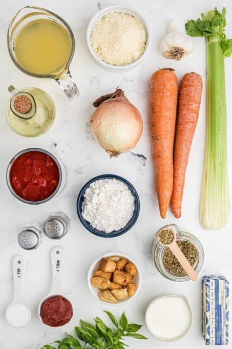 Ingredients for Creamy Instant Pot Tomato Soup