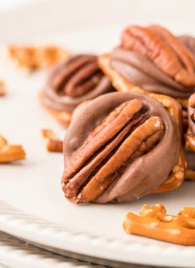 Rolo Pretzel Turtles on a plate