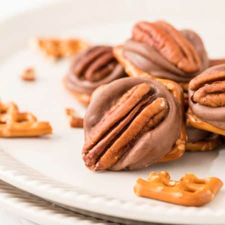 Rolo Pretzel Turtles on a plate