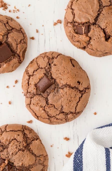 Cookies made from a brownie mix.