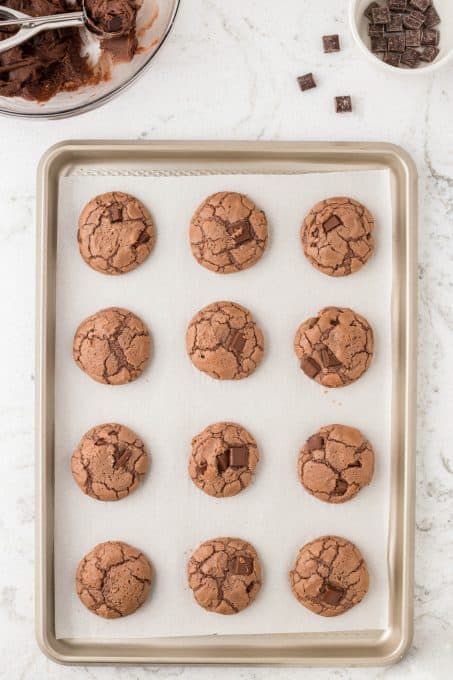 Double chocolate brownie cookies