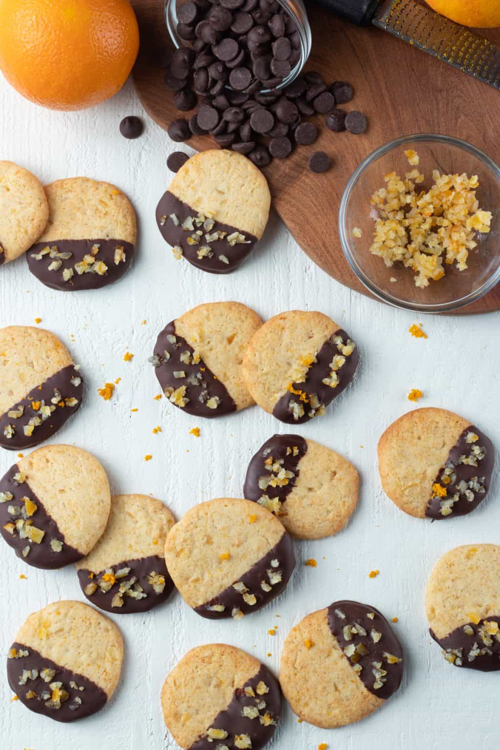 Chocolate Dipped Orange Sugar Cookies | 365 Days of Baking