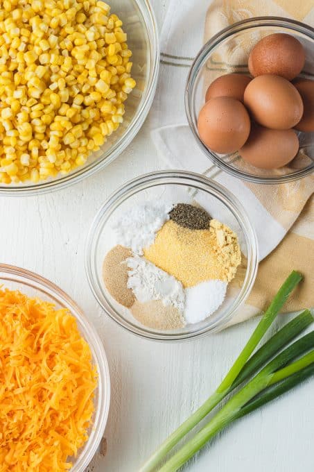 Mixing the dry ingredients together.