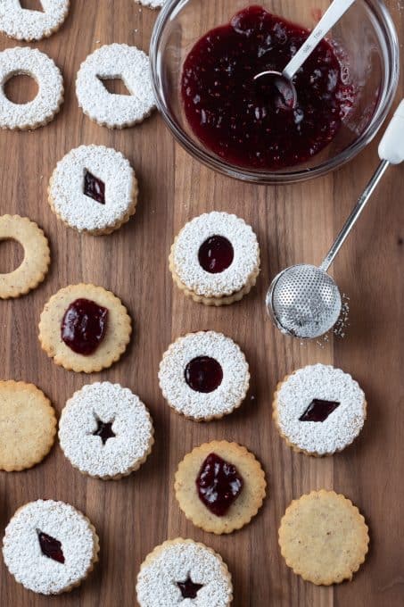 Preparing Linzer Cookies.