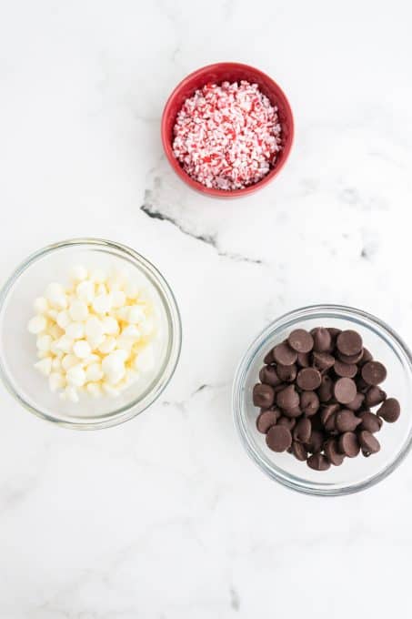 Ingredients for Peppermint Bark