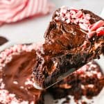 Peppermint Brownie Pie