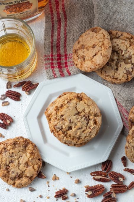 Toffee cookies with pecans and bourbon.