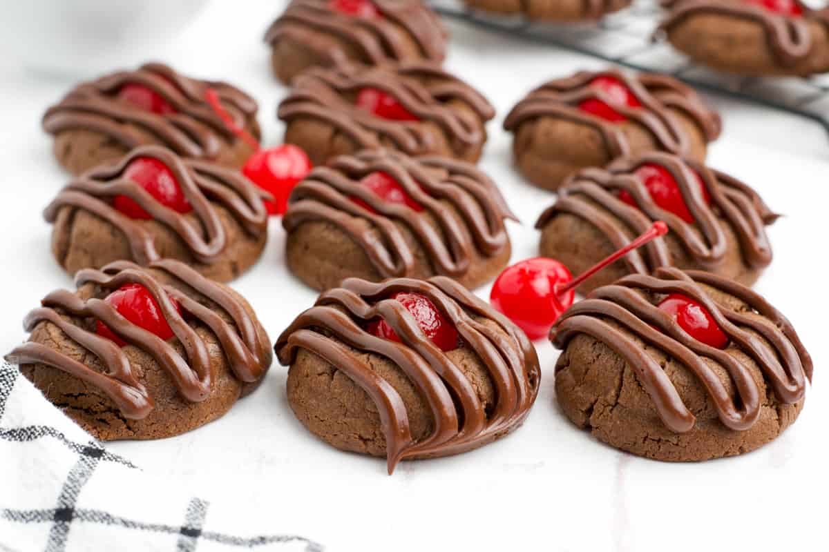 Chocolate Cherry Thumbprints