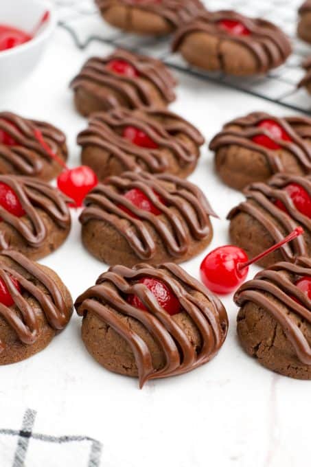 Chocolate Cherry Thumbprints