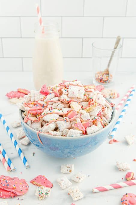 Puppy Chow made with Circus Animal Cookies