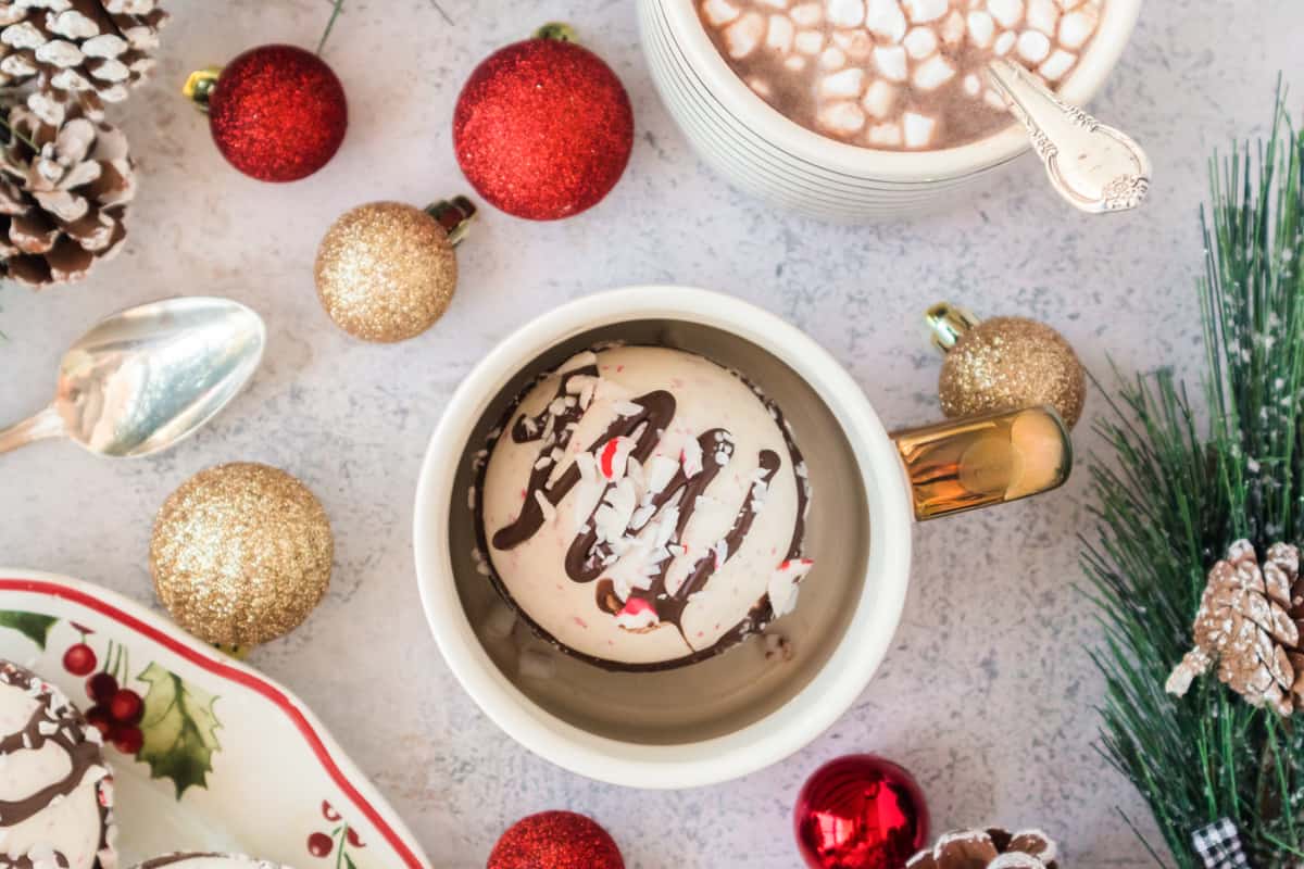 Peppermint Mocha Hot Chocolate Bombs