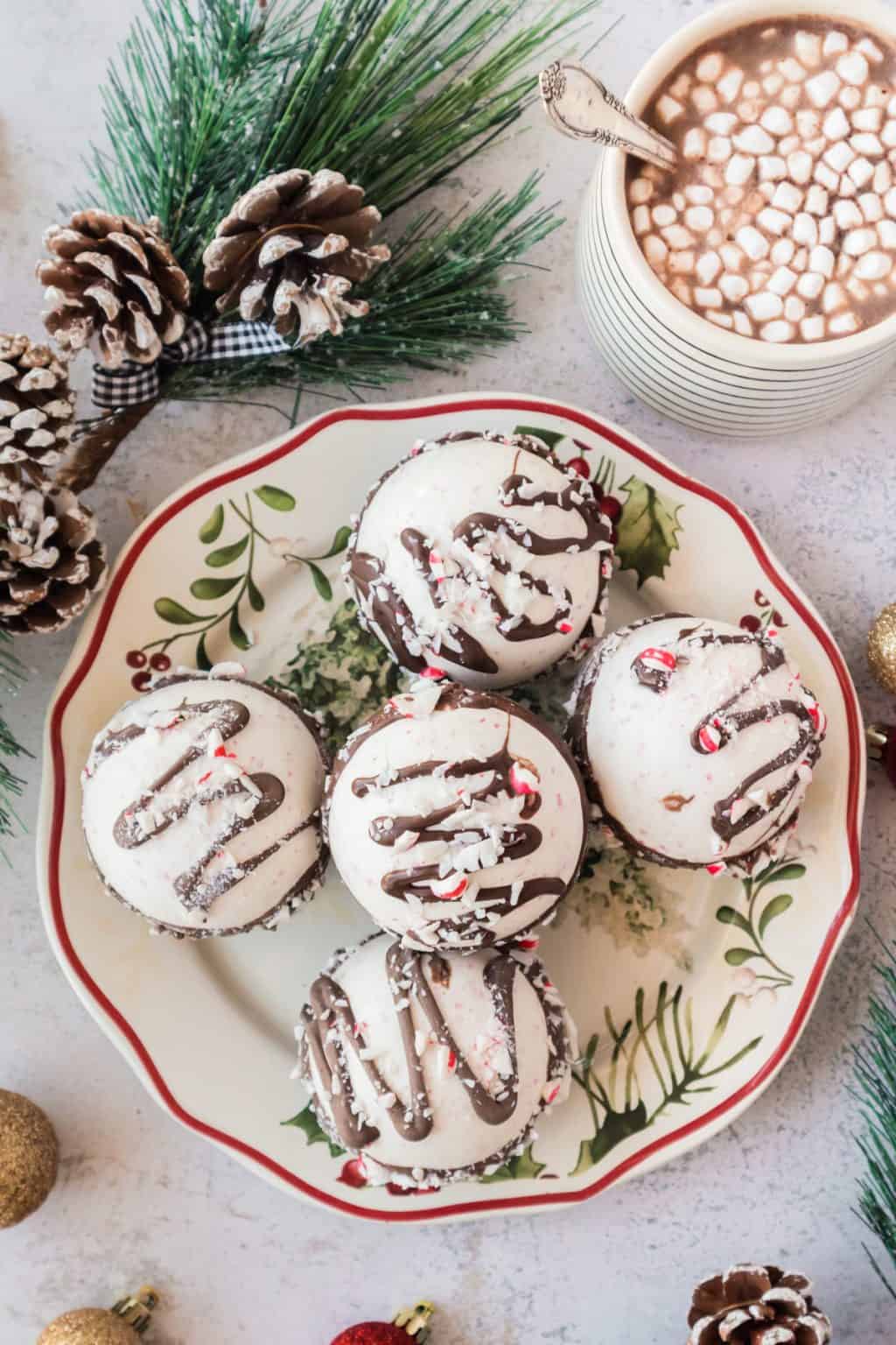 Peppermint Mocha Hot Chocolate Bombs | 365 Days of Baking