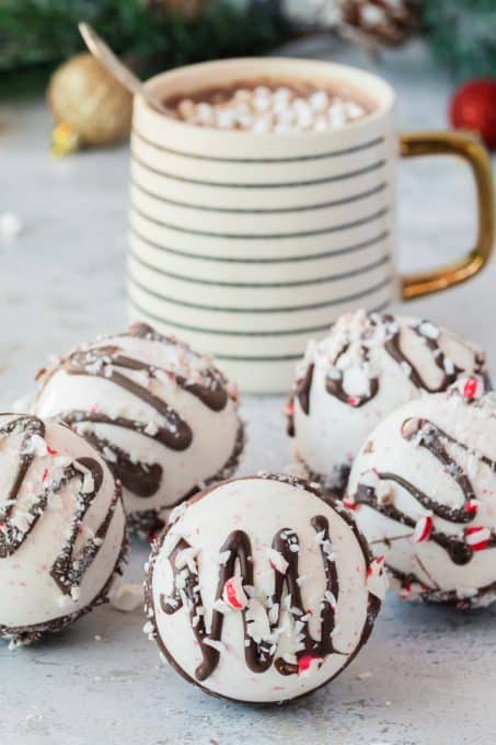 Peppermint Hot Chocolate Bombs