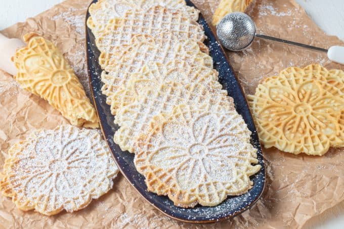 Classic Pizzelle Recipe For Italian Waffle Cookies - Unsophisticook