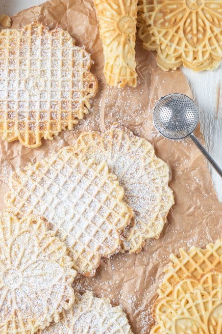 Easy Pizzelle Recipe I Italian Waffle Cookies 