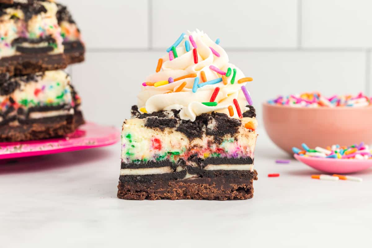 Funfetti Oreo Cheesecake Bars