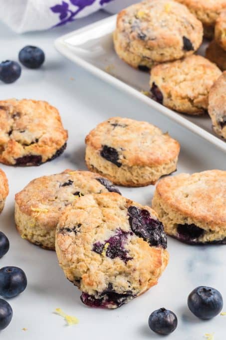 Scones with blueberries and cream cheese