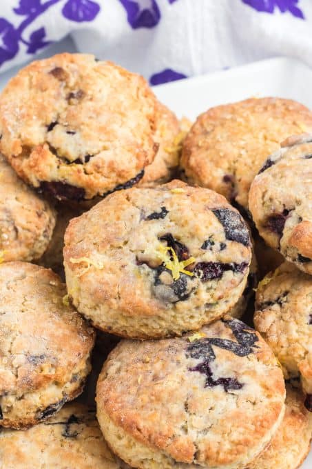 Scones made with blueberries.