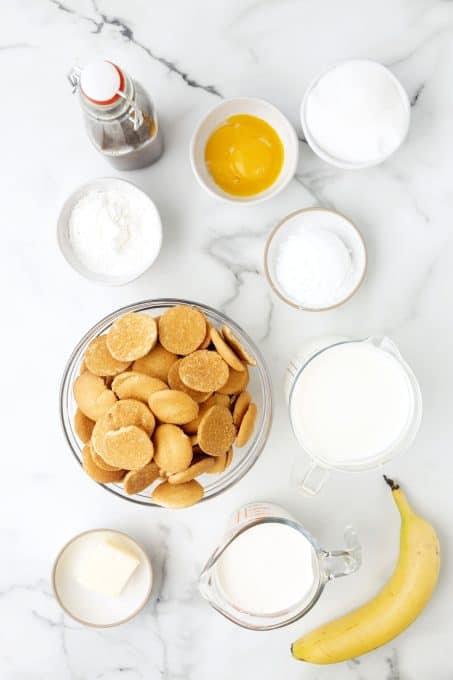 Ingredients for Homemade Banana Pudding