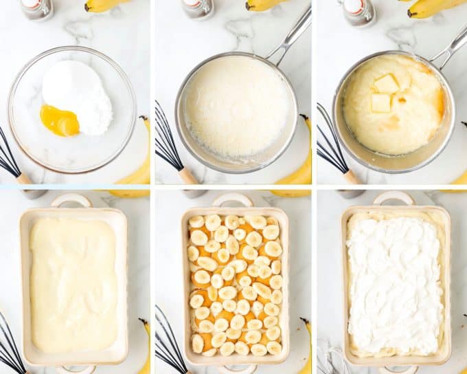 Homemade Banana Pudding Process Photos