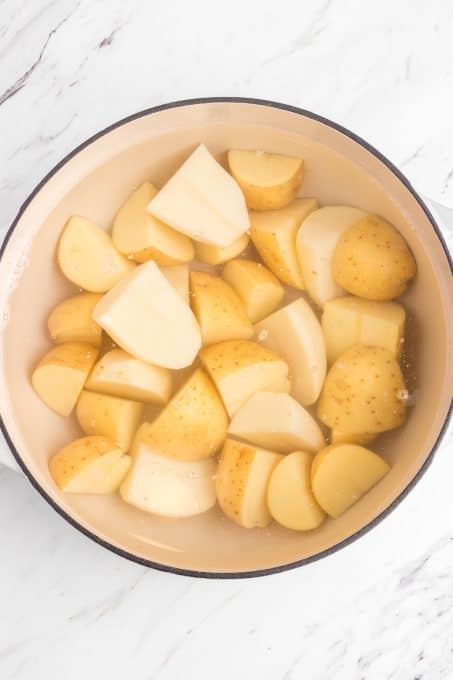 Cooking potatoes for a potato salad