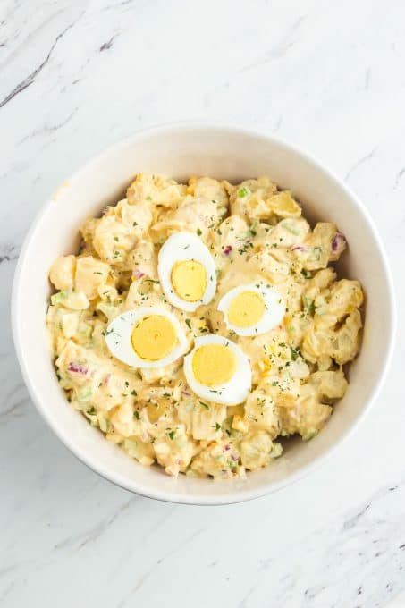 A bowl of Chick-Fil-A potato salad.