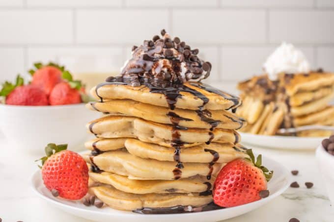 A stack of Chocolate Chip Pancakes