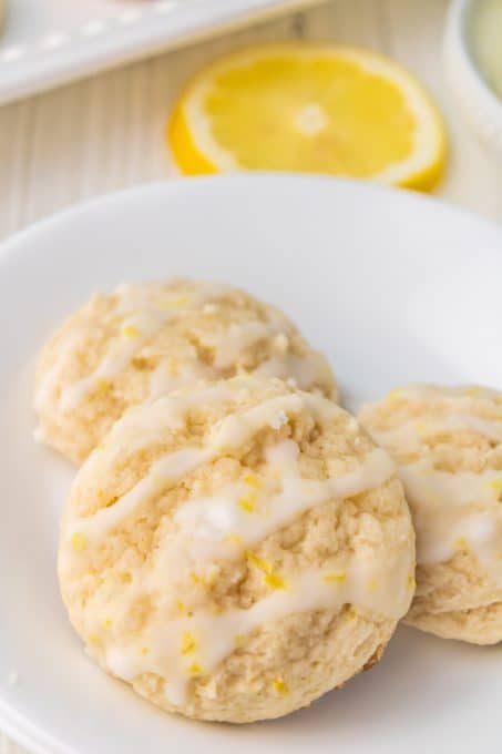 Soft and Chewy Lemon Cookies.