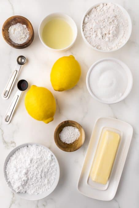 Ingredients for Lemon Cookies.