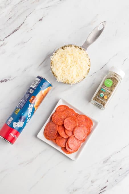 Ingredients for Pepperoni Crescent Rolls