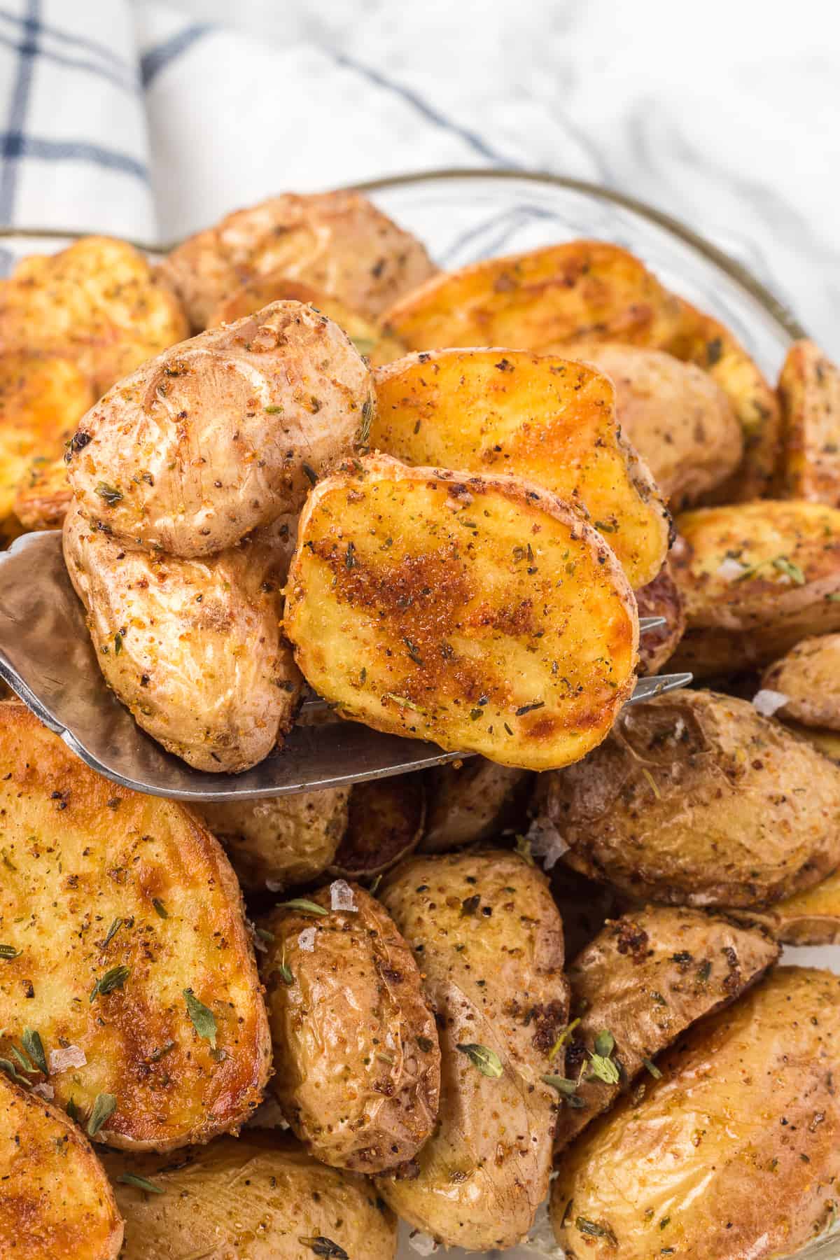 Air fryer potatoes - a super easy side dish.