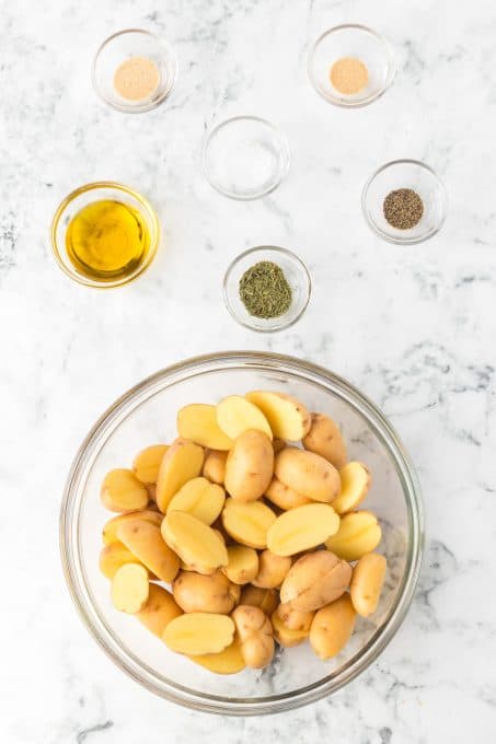 Ingredients for Air Fryer Baby Potatoes.