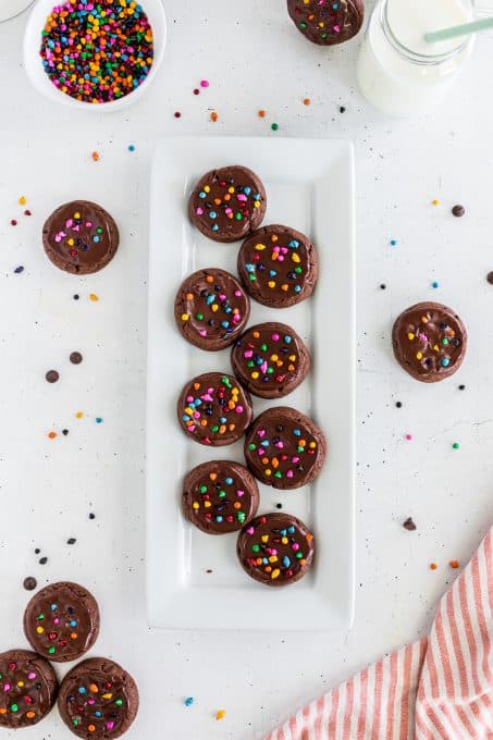 Chocolate frosted brownie cookies