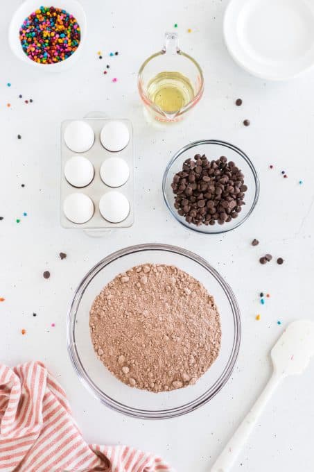 Ingredients for Cosmic Brownie Cookies