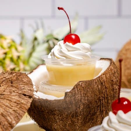 A Pineapple Coconut Rum jello shot.